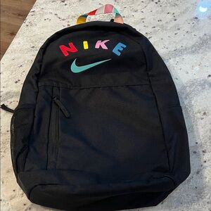 Nike Black Backpack with Multicolor Logo